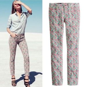 [J. Crew] Liberty Toothpick Floral Jeans